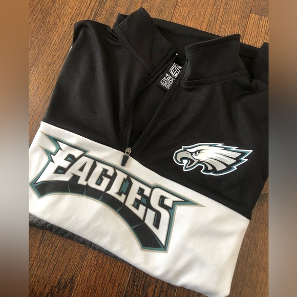 Philadelphia Eagles NFL Team Apparel Boys 18-20 Active 1/4 Zip Pullover - EUC! - Picture 10 of 10